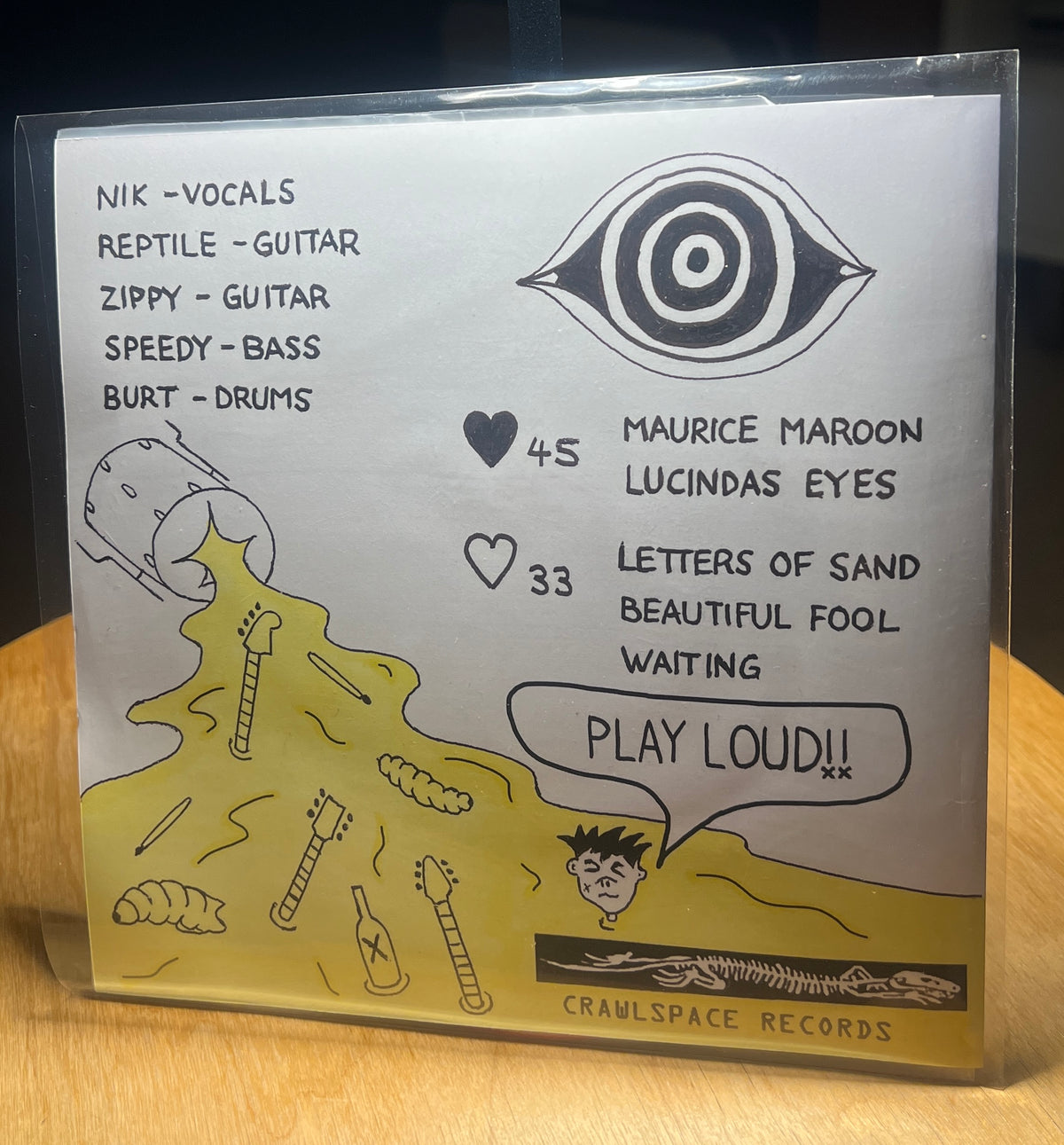 ZOMBIE BOY - 5 TRACK EP W. BADGE AND HAND COLOURED COVER
