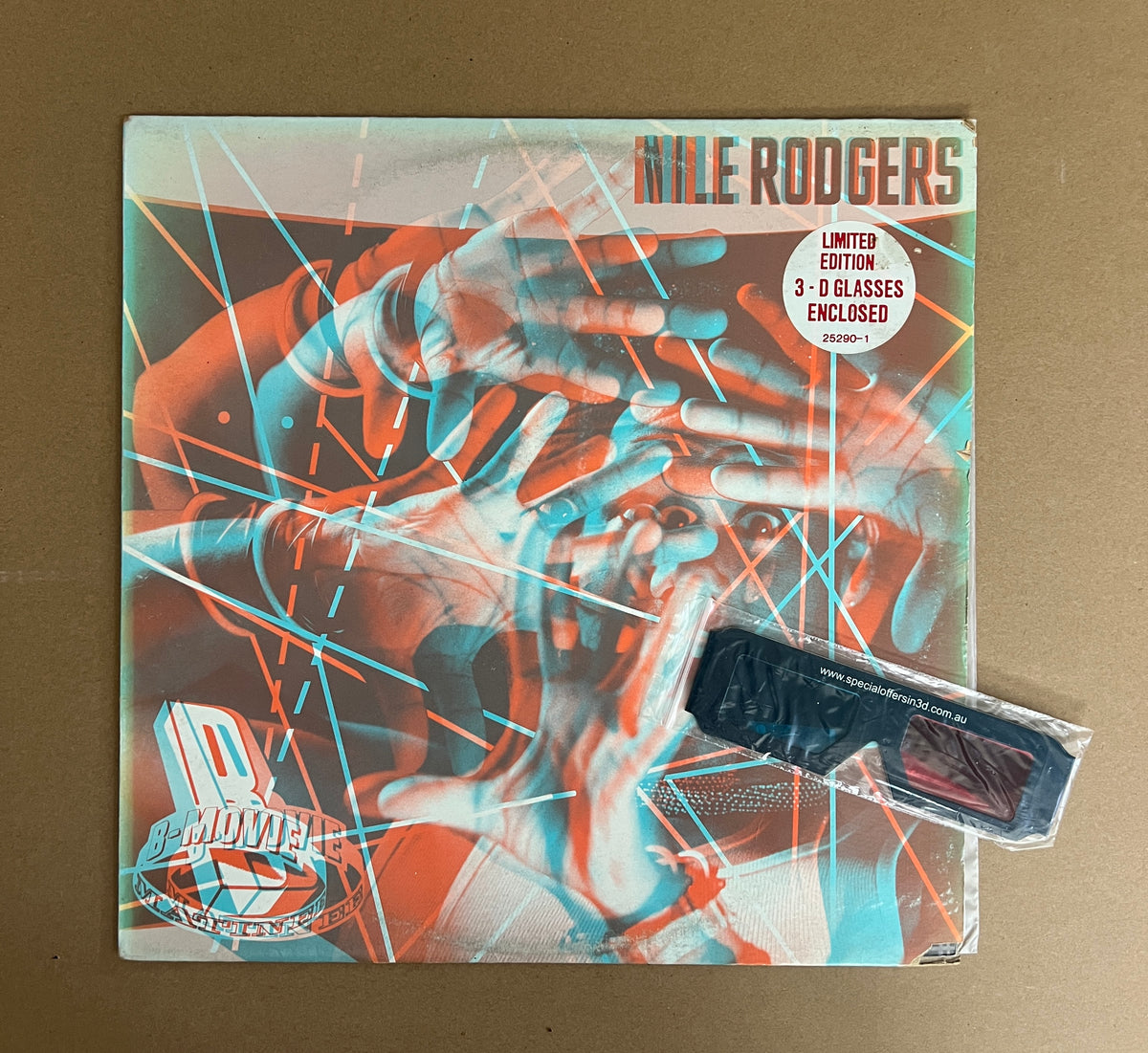 NILE RODGERS - B MOVIE MATINEE - LTD EDITION 3D COVER WITH ORIGINAL 3D GLASSES - SLEEVE - G / VINYL - NM