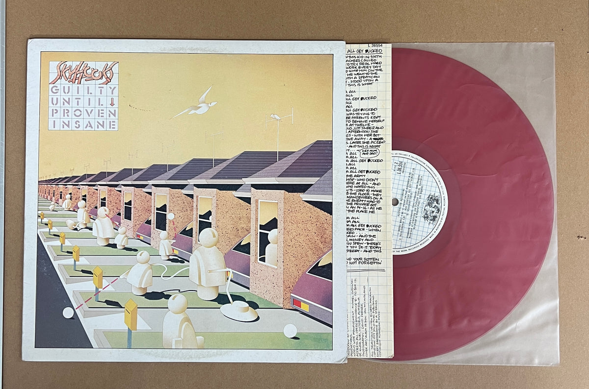 SKYHOOKS - GUILTY UNTIL PROVEN INSANE(LTD EDITION FIRST PRESS ON RED VINYL) SLEEVE - NM / VINYL - NM
